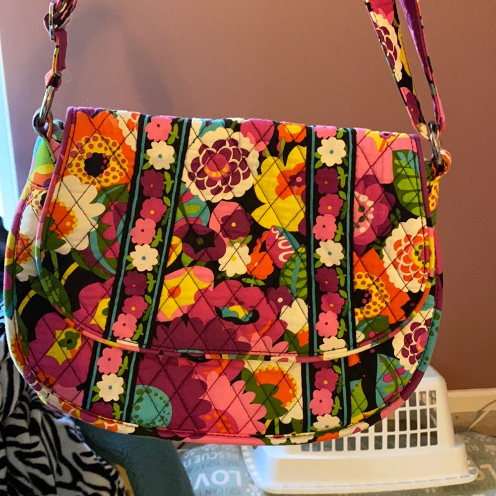 Pink very Bradley over the shoulder bag